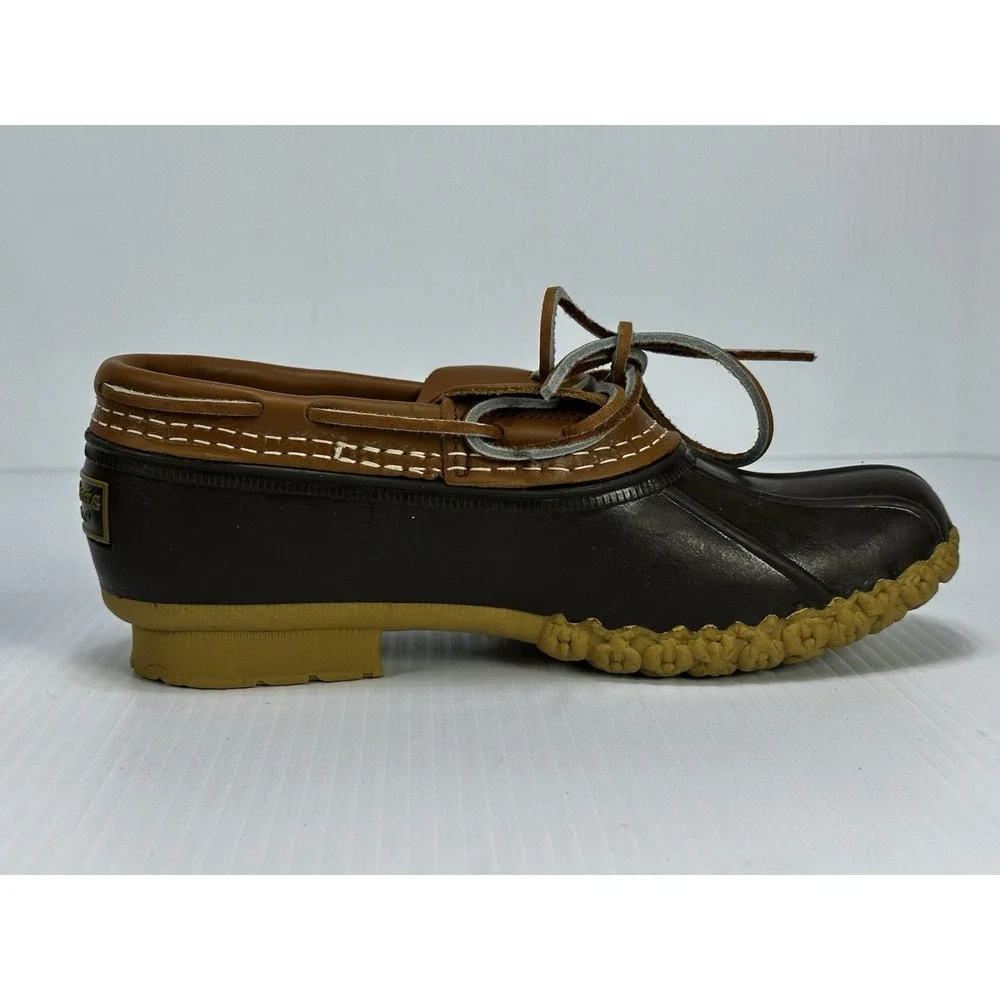 LL BEAN BEAN‎ BOOTS 175067 Women's Rubber Moc Low Duck Boots Size 6M Made In USA